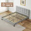 Velvet Upholstered Platform Bed with Headboard-114297180