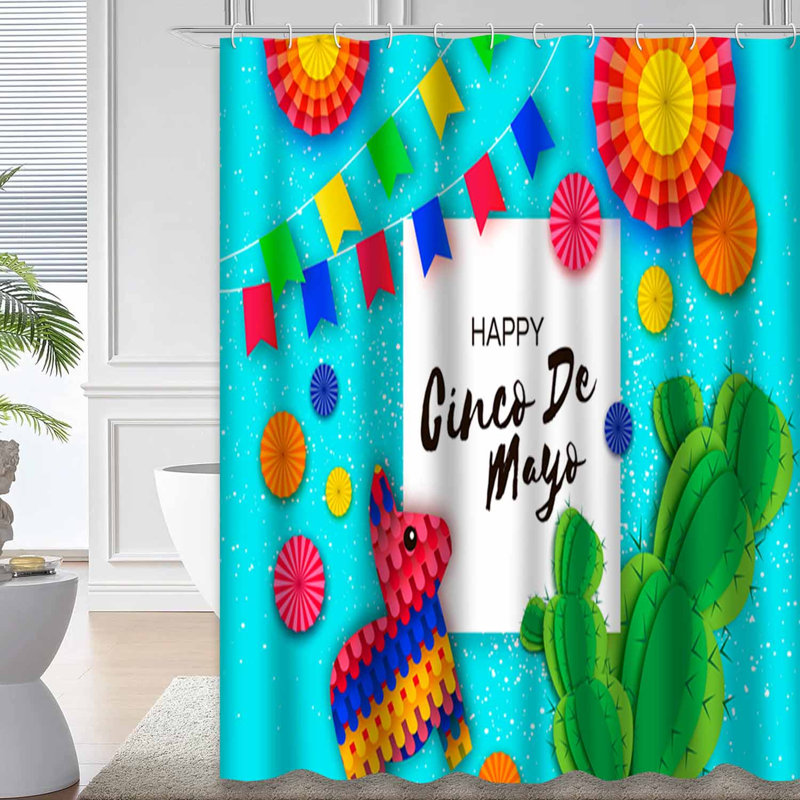 Rideau de douche Happy Greeting, L 72 po x l 72 po