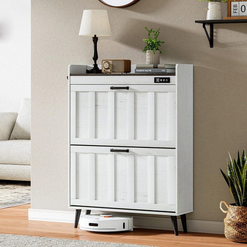 Self Standing Concealed Slim Shoe Rack Cabinet