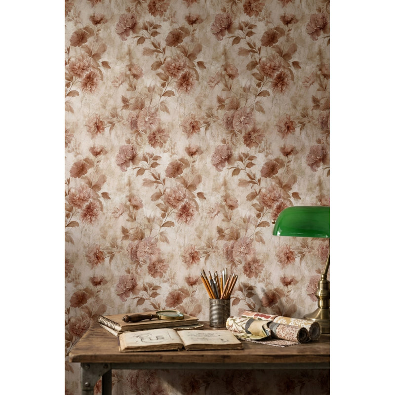 Papier peint floral traditionnel classique