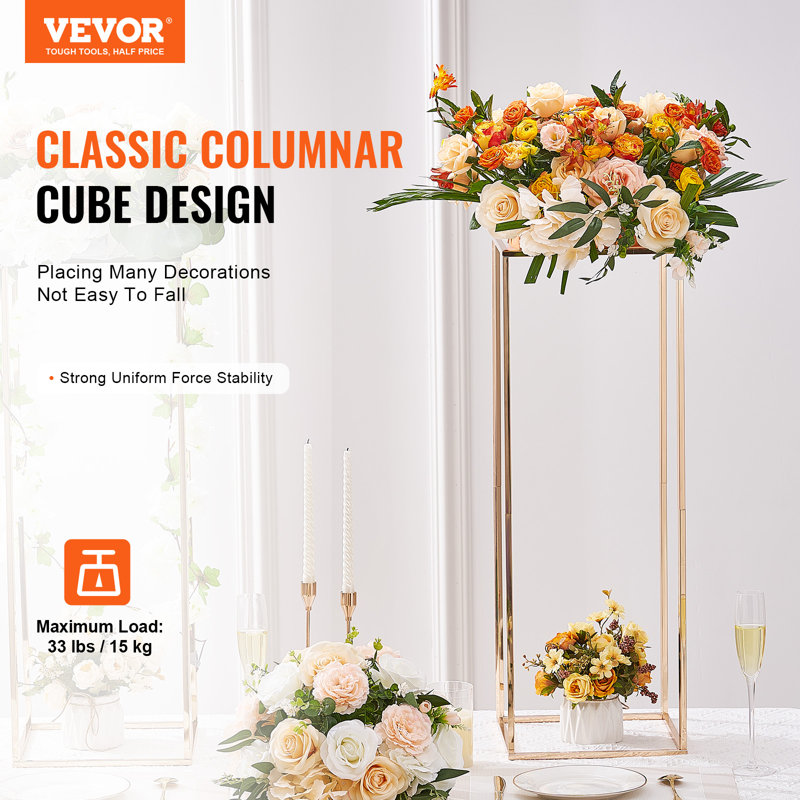 Présentoirs floraux en métal pour mariage de 31,5 pouces de haut VEVOR