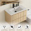 Ensemble de meuble-lavabo mural 30 po avec lavabo, robinet et bonde, meuble flottant Air Tune-25714900