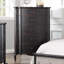 Commode 5 tiroirs en bois noir antique