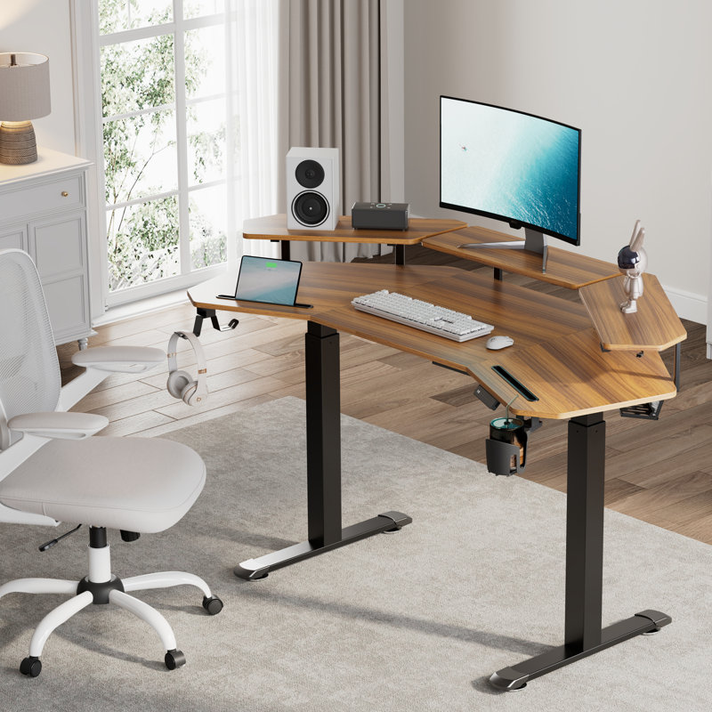 Bureau debout à oreilles 63 "Modern, Brun