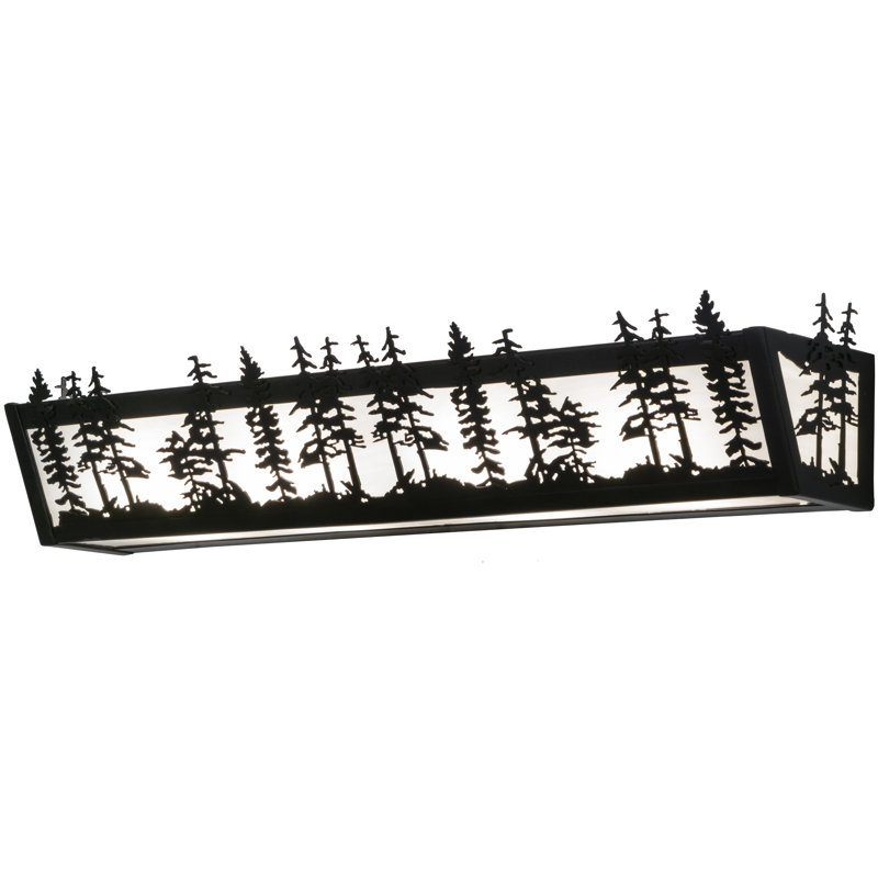 4 - Light Bath Bar, Silver, 7" H x 30" W x 7" D, 60W