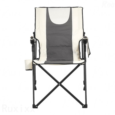 Chaise de camping pliante, 3 positions inclinables, chaise de camping d'extérieur à haut dossier, capacité de poids de 260 lb, chaises de plage entièrement rembourrées avec accoudoirs et appui-tête, chaises de jardin portables pour les voyages sportifs