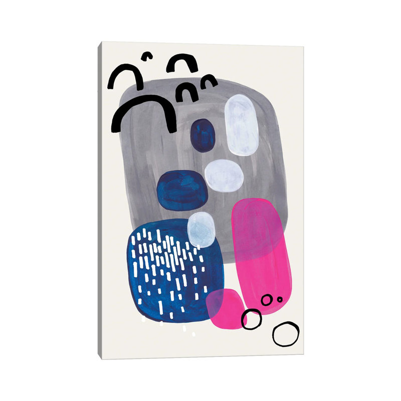 Mid Century Magenta by EnShape - Wrapped Canvas Print, 20.32 cm H x 30.48 cm W