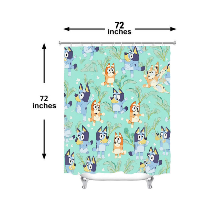 Rideau de douche avec crochets 72 "x 72" (180 x 180 cm) Mint