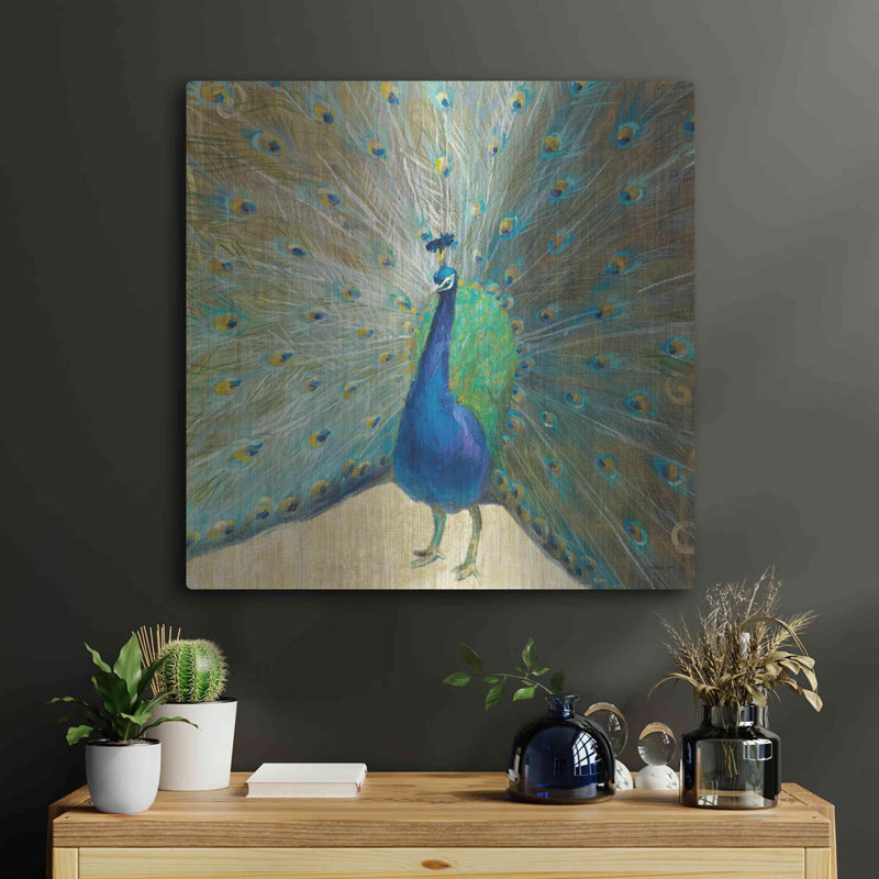 " Blue Peacock " by Danhui Nai, 24" H x 24" W