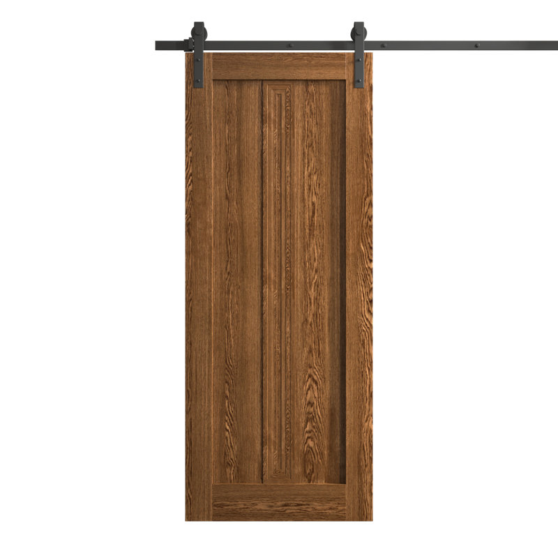 Porte de grange moderne | Ego 5006 | Ensemble de quincaillerie lourde pour rails | Portes intérieures solides, Chêne cognac