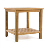 Shamorie Outdoor Square Teak Side Table