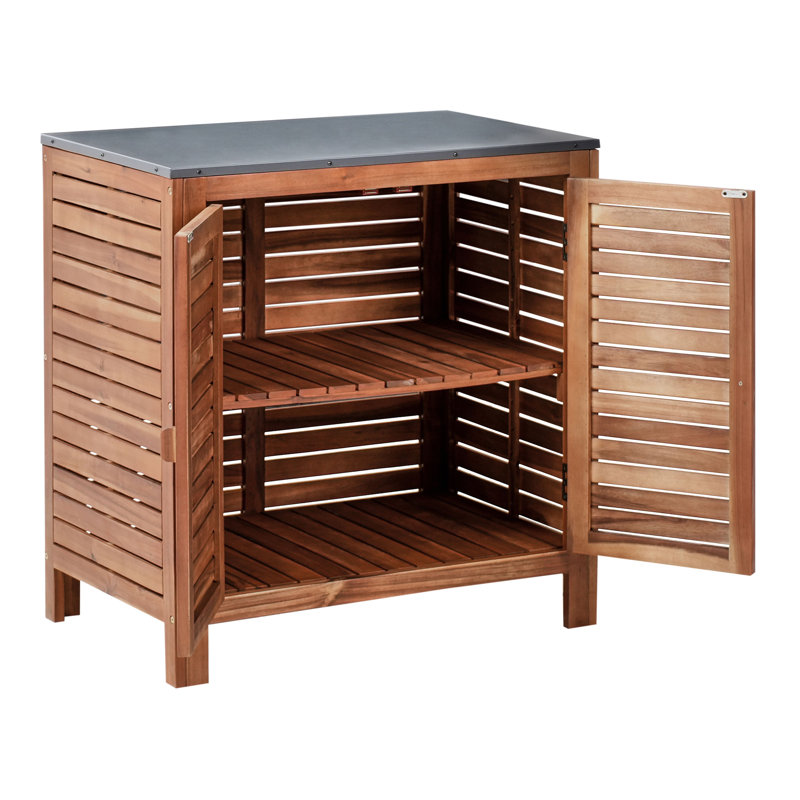 Outdoor Kitchen Cabinet BRUCOLI Acacia Wood 80 cm 50 cm Brown