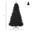 Sapin de Noël artificiel illuminé 7 pi avec branches réalistes et 1346 pointes, style Halloween noir