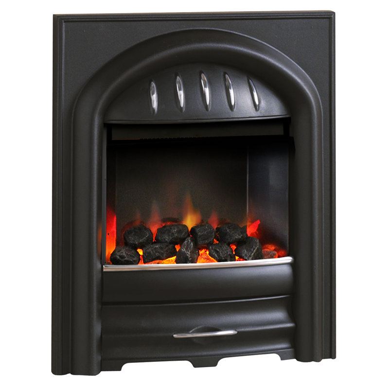 Sofia Belfry Heating 59.5cm W Electric Fireplace Insert, Black/Silver