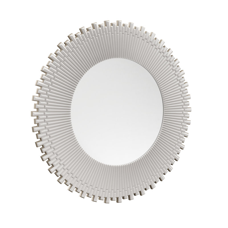 Helios Wood Flat Wall Mirror