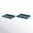 Set of 2 Blue Plastic Trays with Gold Marbled Patterns, Decorative Nesting Trays for Serving-1738385665