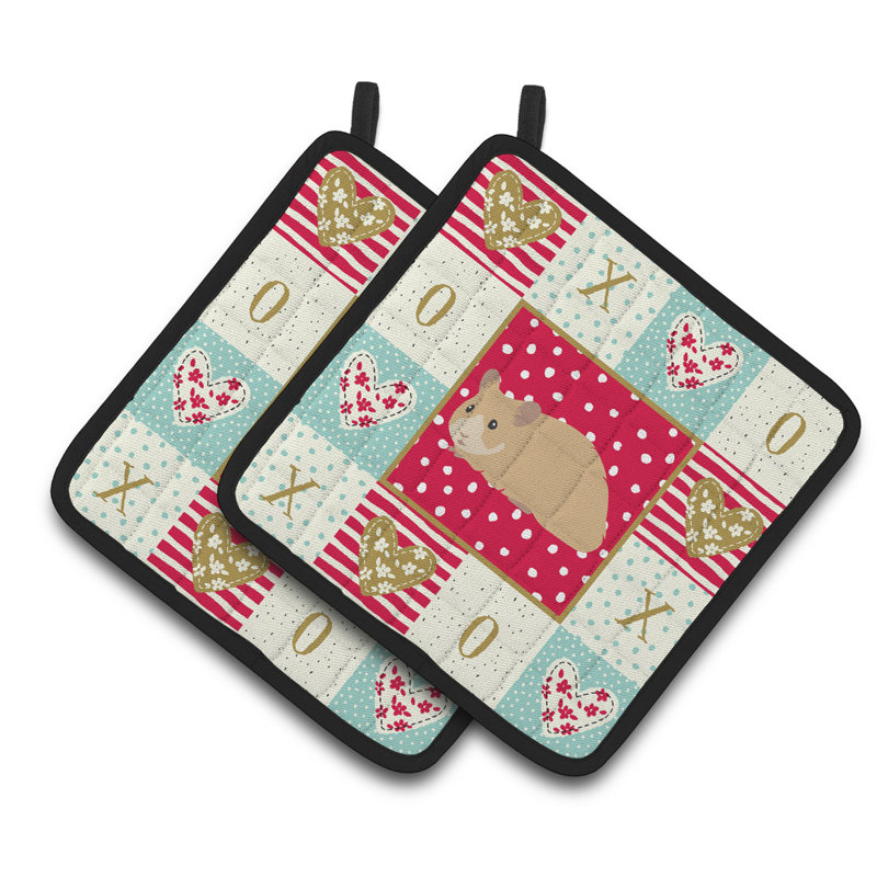 Ensemble de cuisinier poignée 2 pièces syrienne doré caroline, Hamster doré syrien