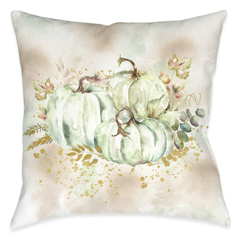 Ghost Pumpkin Reversible Throw Pillow