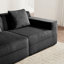 Canapé modulaire 3 places sans os, canapé modulaire Cloud avec assise profonde, canapé modulaire moderne 3 places avec coussins décoratifs Tissu velours côtelé noir-1620336580-1620336576-1620336577