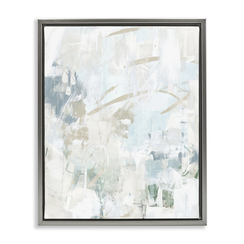 «Subtle Faded Abstraction», art mural encadré flottant par June Erica Vess, Cadre flottant gris lustré, H 31 po x l 25 po