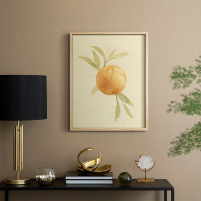«Dappled Oranges I», reproduction encadrée - bois massif