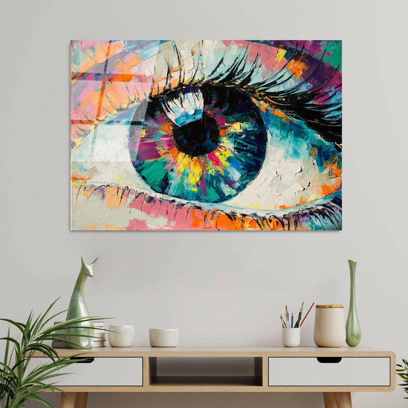 Superbe peinture murale en verre trempé 27,6 po x 39,4 po | 100% verre trempé, épaisseur: 0,16 pouce | Décoration élégante pour le salon ou le bureau, durable et facile à nettoyer, idée de cadeau parfaite