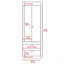 Armoire, tringle, porte double, deux tiroirs, poignées en métal-963680505