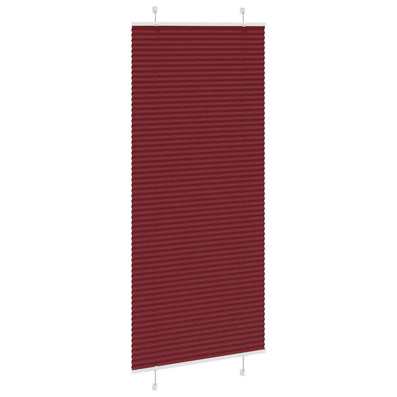 Room Darkening Pleated shade, Bordeaux Red, 95cmW x 200cmL