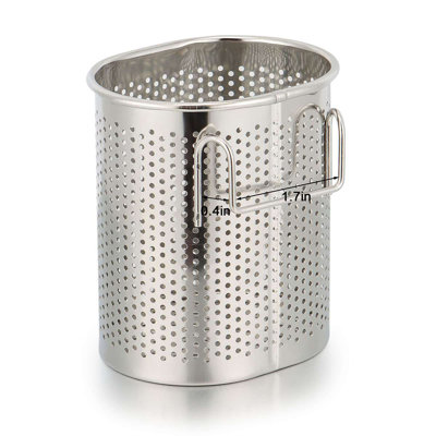 Stainless Steel Round Utensil Crock