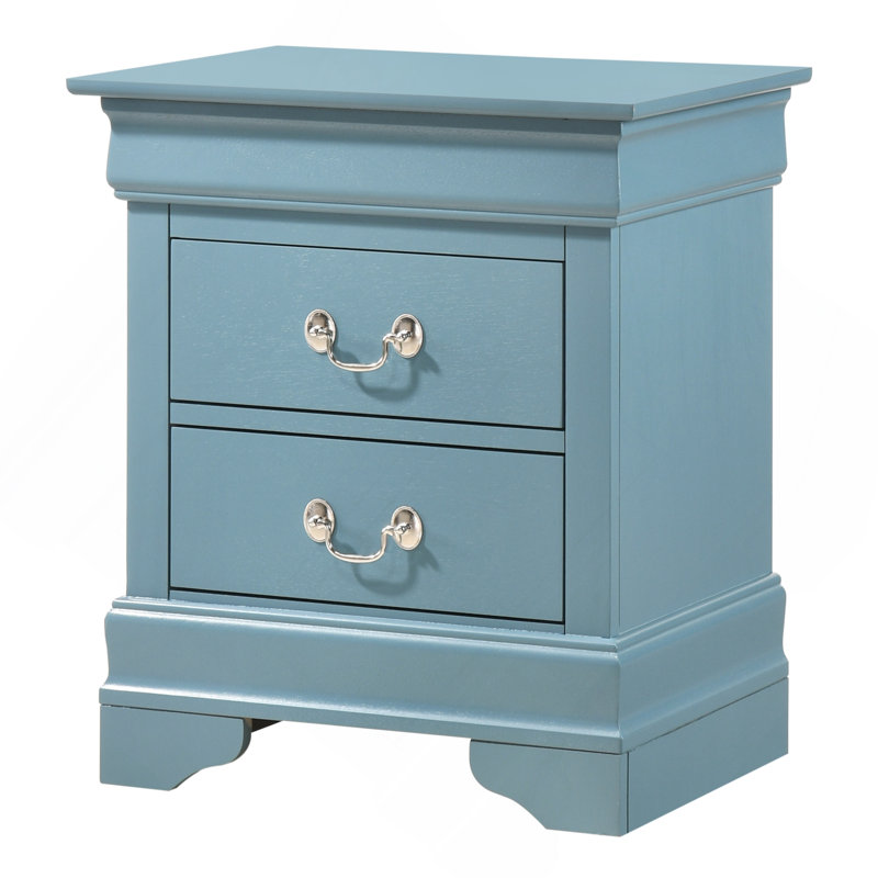 Table de chevet compacte sarcelle traditionnelle, Sarcelle
