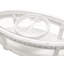 Monaco - Table basse ovale - Sans insert - Finition blanc