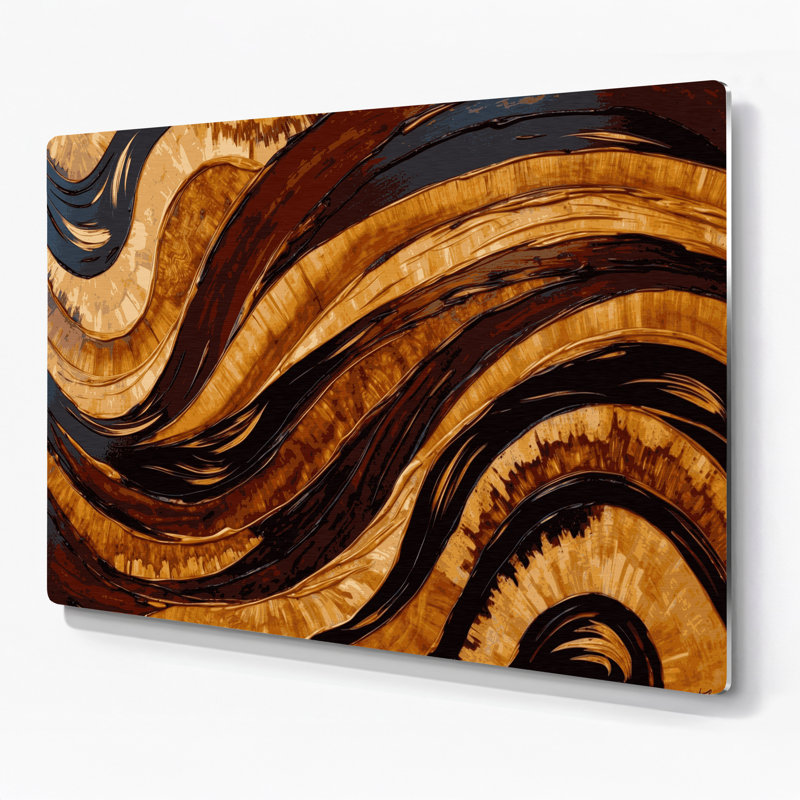 Art mural hawaïen en bois Koa, H 11 po x l 14 po