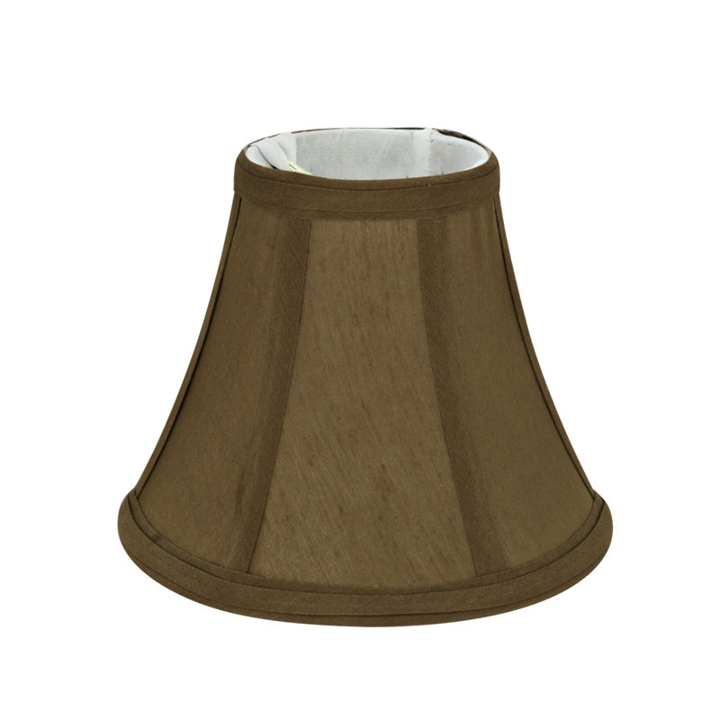 5'' H Silk Bell Lamp Shade, Light Brown