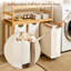 Armoire à linge en bambou avec deux tablettes de rangement