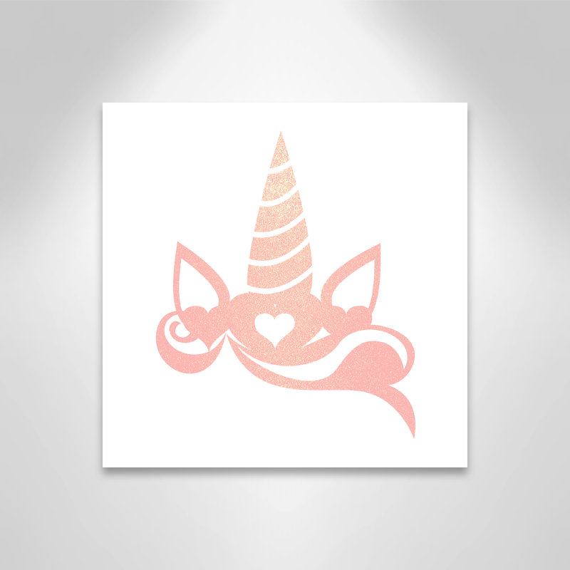 Adhésif décoratif «Be the Unicorn 1» Be a Unicorn, H 16 po x l 16 po x P 1,5 po, Toile
