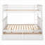 Double pleine sur pin massif Lit superposé en MDF avec tiroirs, convertible en 2 lits, blanc - aucun sommier nécessaire