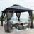 Outdoor Patio Gazebo Canopy Tent With Ventilated Double Roof And Mosquito net(Detachable Mesh Screen On All Sides),Suitable for Lawn, Garden, Backyard and Deck-116010826-116010827
