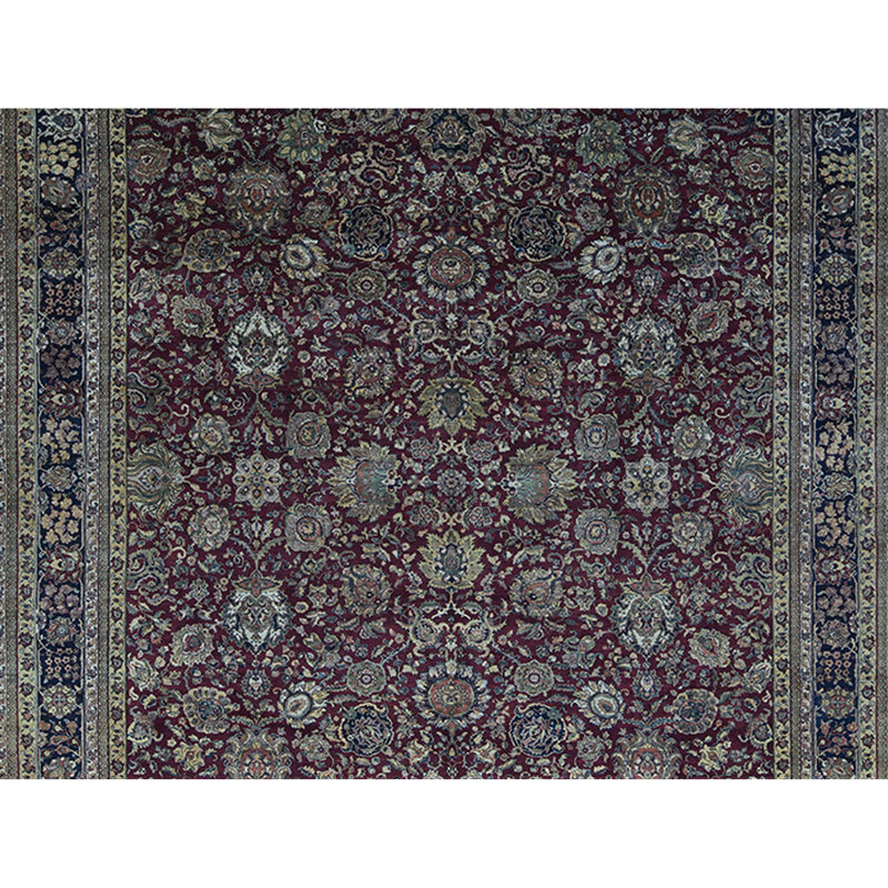 Tapis rouge noué à la main de haute qualité