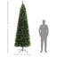 Arbre de Noël 9 pi avec 998 branches, ouverture automatique, base en acier, aiguilles de pin