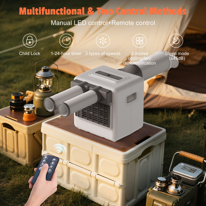 Tent Air Conditioner Portable Air Conditioner 3300BTU Air Conditioner Camping Tent White Outdoor Event