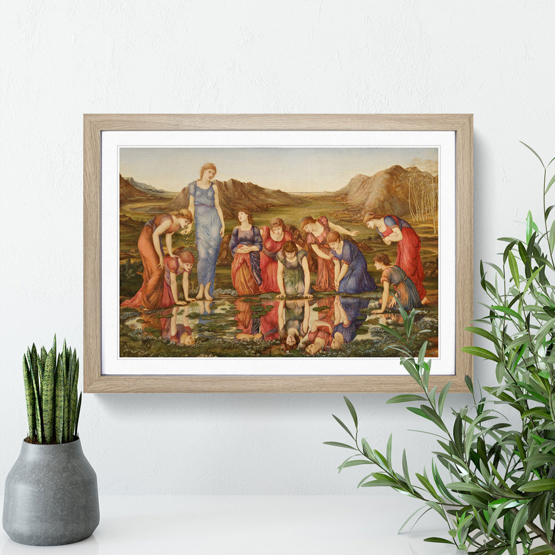 The Mirror of Venus by Edward Burne-Jones - Picture Frame Painting
