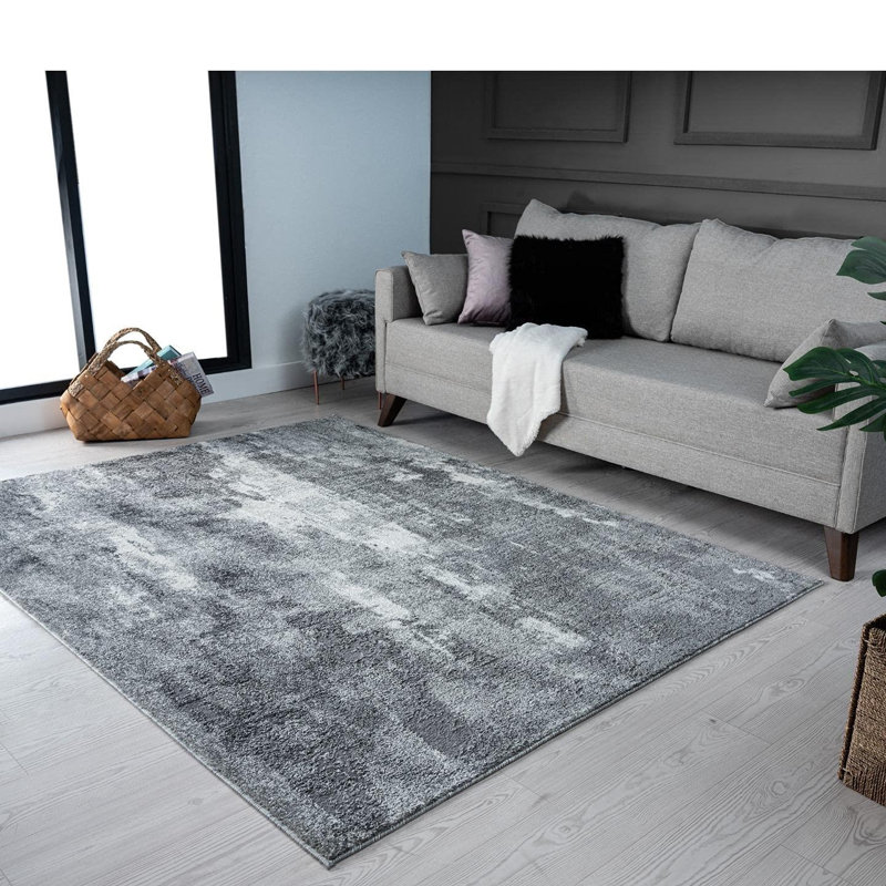 Tapis gris foncé Doland, Rectangle 8 pi x 10 pi