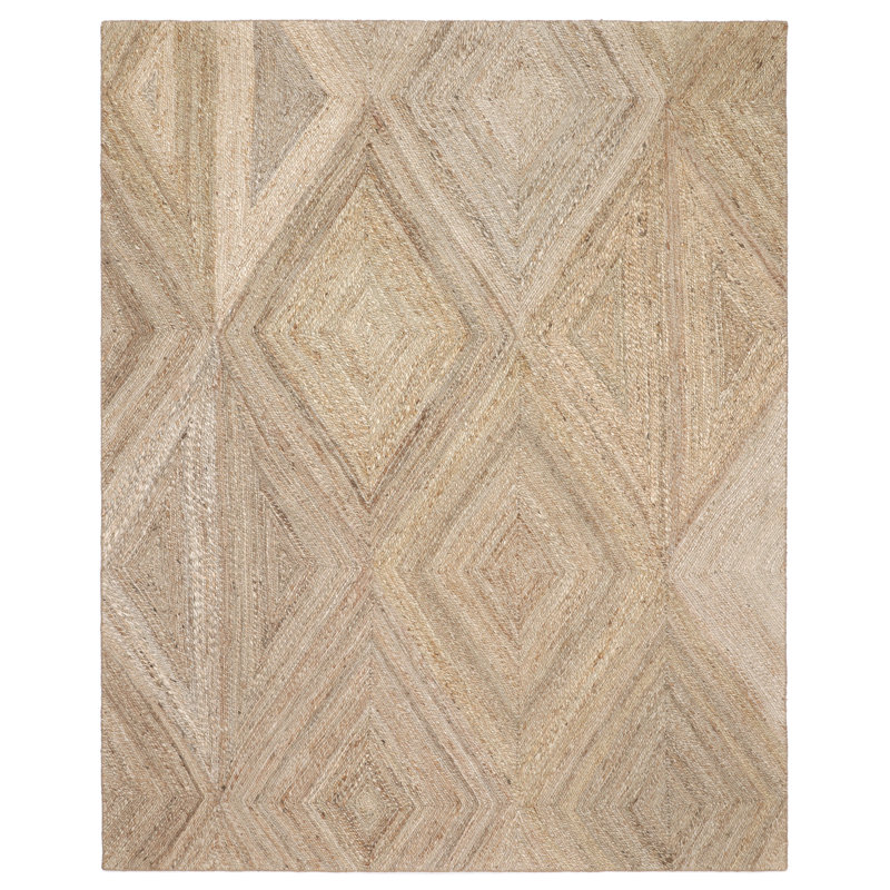 Tapis naturel tressé à la main Bovin, Rectangle 7 pi 6 po x 9 pi 6 po