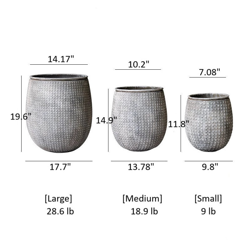 StoneNest Textured Planter, 11.8" H x 9.8" W x 9.8" D, Red