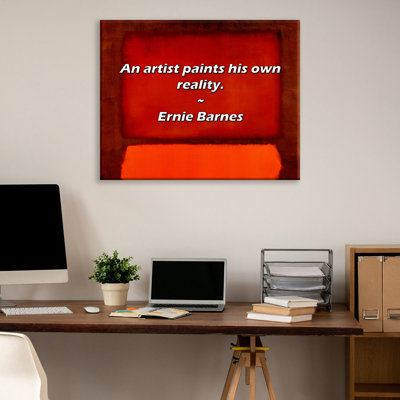 Artsy Quote "An artist paints his own reality." By Ernie Barnes Gallery Wrapped Canvas