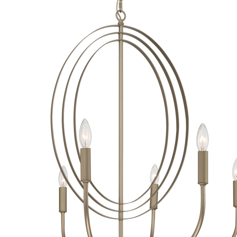 Deniyah 10 - Light Candle Style Geometric Chandelier