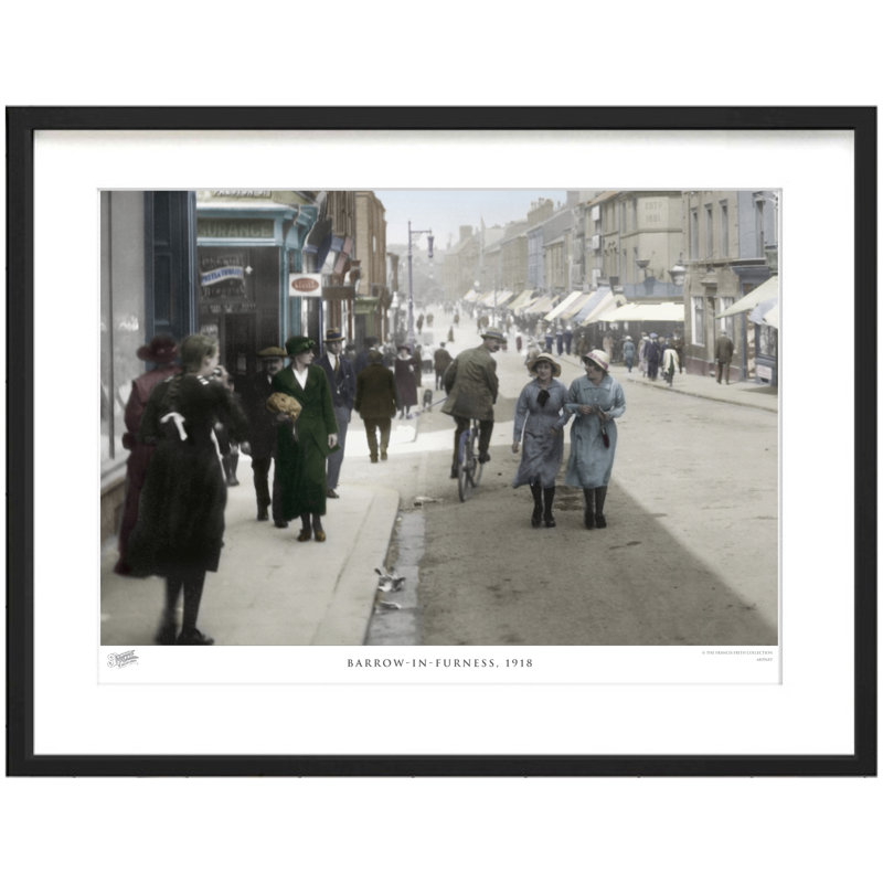 Barrow-in-Furness, 1918 by Francis Frith - Single Picture Frame Print, 28cm H x 36cm W x 2.3cm D