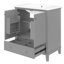 30" Bathroom Vanity with Sink Combo, Multi-functional Bathroom Cabinet with Doors and Drawer, Solid Frame and MDF Board-1363001224