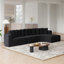 Ensemble de canapé modulaire en L de 131 po avec méridienne droite et méridienne courbée de 131 po comprenant 10 coussins, aucun assemblage requis, pour le salon-1023566945-1023566947