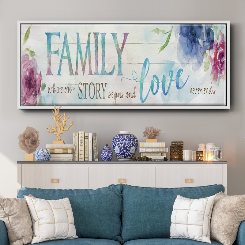 Family Love Story - toile encadrée, H 20 po x l 50 po